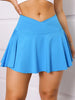 Sexy Gym Tennis Skirt Woman Summer Skinny Stretch Activewear Running Pockets Skirt Compression High Waist Shorts