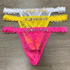 Custom Name Underwear Crystal Letters Personalised Thong Women Lace Bikini G-String Panty Girlfriend Birthday Loves Gift