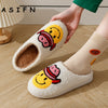 Smile Face Cowgirl Slippers Fluffy Cushion Slides Cute Womens Comfortable Cozy Comfy Smile Slippers Women Slides