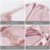 Leepwear Female 5/4/2PCS Pajamas Set Satin Pyjamamas Lace Patchwork Bril Wedding Nightwear Rayon Home Wear Nighty&Robe Suit